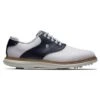 FOOTJOY TRADITIONS 57899 GOLF SHOES – WHITE / NAVY -Golf Pro Shop FJ TRADITIONS W N RIGHT SIDE 600x600 1