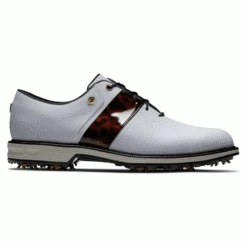 FOOTJOY PREMIERE SERIES GARRETT LEIGHT PACKARD 54297 GOLF SHOES – WHITE / TORTOISE