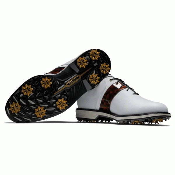 FOOTJOY PREMIERE SERIES GARRETT LEIGHT PACKARD 54297 GOLF SHOES – WHITE / TORTOISE 6 FOOTJOY PREMIERE SERIES GARRETT LEIGHT PACKARD 54297 GOLF SHOES – WHITE / TORTOISE - Image 4
