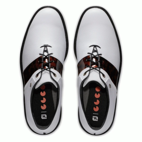 FOOTJOY PREMIERE SERIES GARRETT LEIGHT PACKARD 54297 GOLF SHOES – WHITE / TORTOISE 7 FOOTJOY PREMIERE SERIES GARRETT LEIGHT PACKARD 54297 GOLF SHOES – WHITE / TORTOISE - Image 5