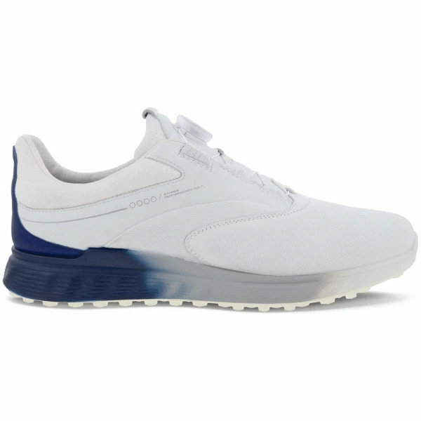 ECCO 2023 S-THREE BOA GORE-TEX® GOLF SHOES – WHITE / BLUE DEPTHS 3 ECCO 2023 S-THREE BOA GORE-TEX® GOLF SHOES – WHITE / BLUE DEPTHS