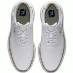 FOOTJOY FJ TRADITIONS 57903 GOLF SHOES – WHITE -Golf Pro Shop TRADIONS WHITE4 600x600 1