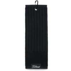 TITLEIST TRI-FOLD CART TOWEL – BLACK