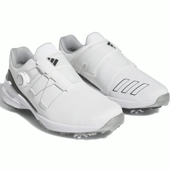 ADIDAS 2023 ZG23 BOA GOLF SHOES – CLOUD WHITE / CORE BLACK / SILVER METALLIC 5 ADIDAS 2023 ZG23 BOA GOLF SHOES – CLOUD WHITE / CORE BLACK / SILVER METALLIC - Image 3