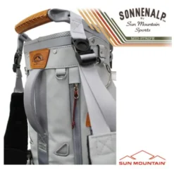 Sun Mountain 2023 Mid Stripe Stand Bag - White/Cadet/Brick -Golf Pro Shop sm23 mstr wcb6